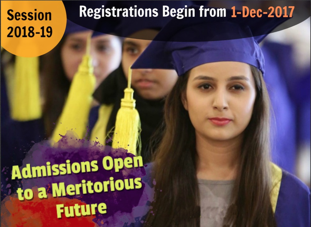 Meritorious Admissions Open 2018-19